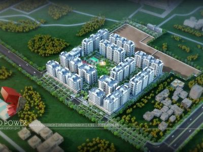 architectural-design-services-Walkthrough-animation-company-birds-eye-view-apartments-jamnagar